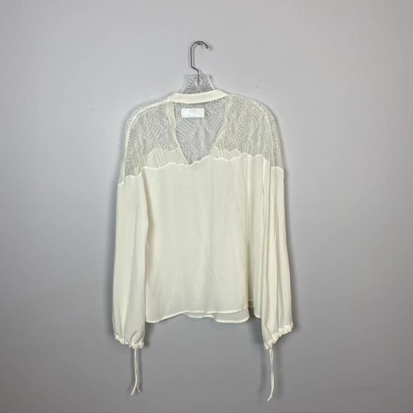 ALLSAINTS | Laya Lace Shirt in Chalk White Large - Picture 8 of 8